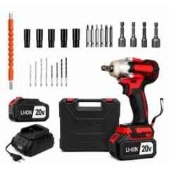XDLB 20V 4Ah 1/4 inch Red Cordless Impact Wrench Kit