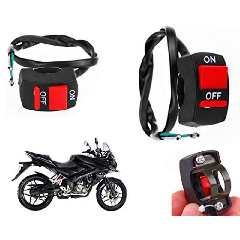 Auto Pearl 7/8 inch 12V Bike Fog Light Handle Bar Switch for Bajaj Pulsar AS 150