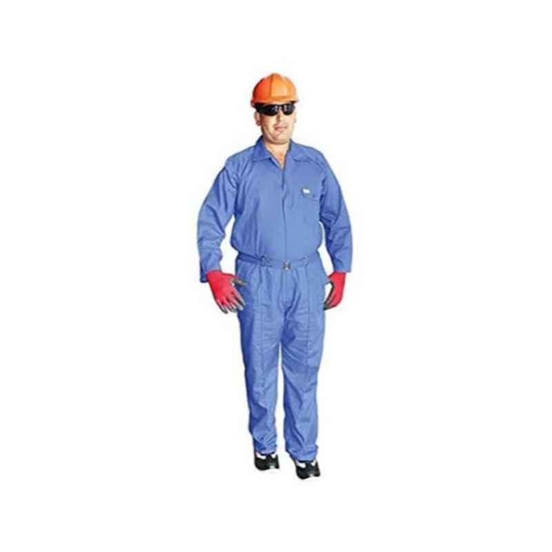 Generic Polycotton Blue Coverall with American Tag, Size: L