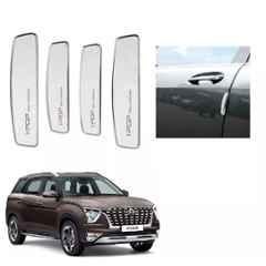 Spreadx Plastic Car Stylish I-Pop White Colour Elegant Door Guard Protection Universal Type Suitable For Hyundai Alcazar (Pack of 4)