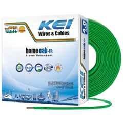 KEI 4 Sqmm 1 Core Homecab FR Green Copper PVC Insulated Unsheathed Multistrand Flexible Cable, Length: 90 m