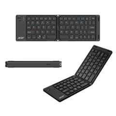 Acer MiniFold 180mAh 66-Key Black Foldable Portable Bluetooth Keyboard with Bluetooth 5.0, Rechargeable Battery, Type-C Charging, ZC.A01SI.39Z