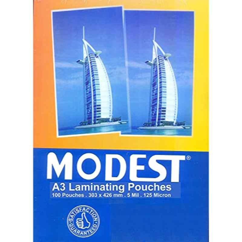 Modest 100 Pcs A3 125 Micron Lamination Pouch Set