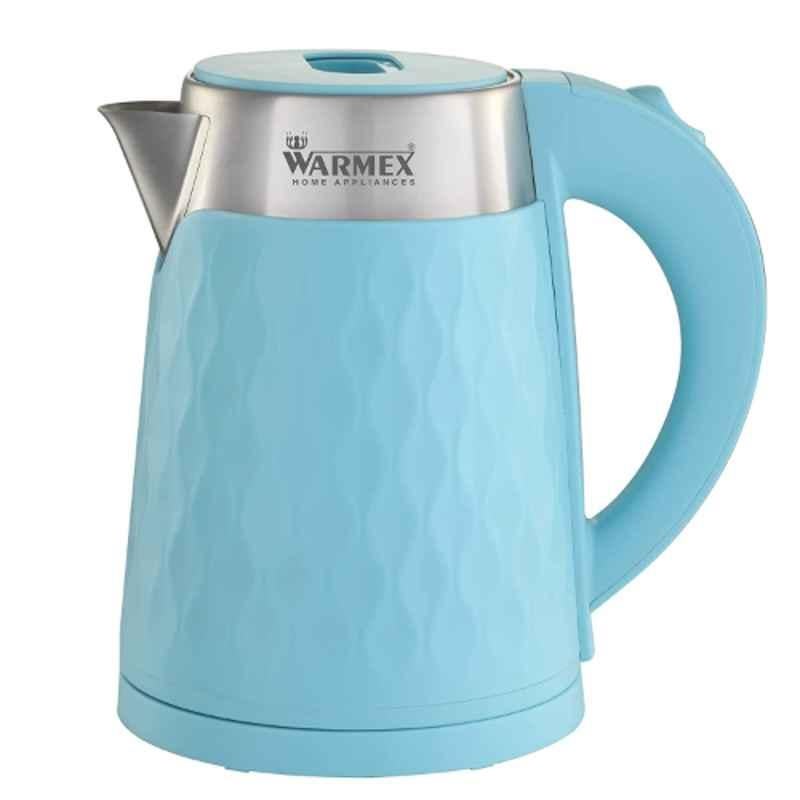 Warmex 1500W 1.8L Stainless Steel Blue Electric Kettle for Boil & Serve