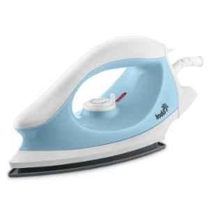 Indo MAJESTY-DLX 1000W Plastic White & Sky Blue Lightweight Dry Iron with Advance Soleplate & Anti-Bacterial German Coating Technology