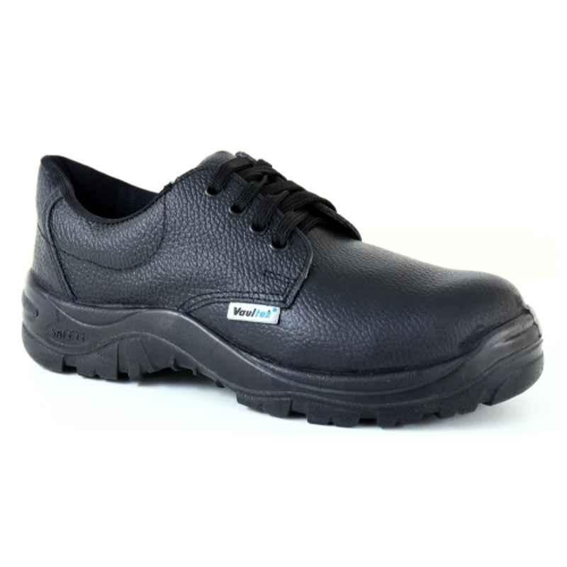 Vaultex DVR Leather Black Safety Shoes, Size: 42