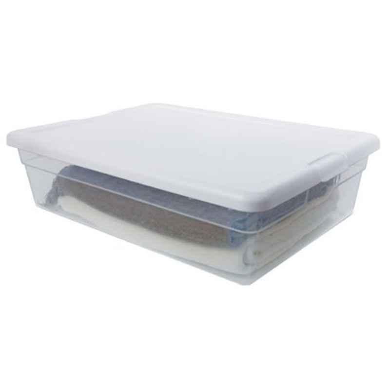 Sterilite 27L Plastic White Storage Box, 16558010