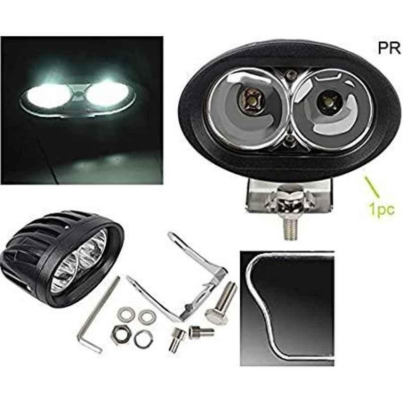 AOW (20W) Oval Projector Fog Light Auxiliary Spot LED Light Off-Road Driving Lights LED Fog Lights for Hero CD Dawn (Single)