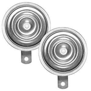 AllExtreme Shon Shone 0-95 Bike & Car Horns Super Loud Sound Air Siren (12V, Black & Silver), (Pack of 2)