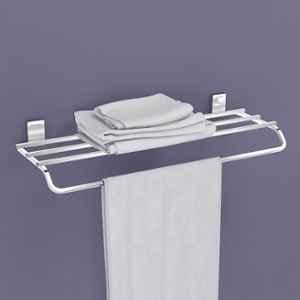 Plantex 304 Grade Stainless Steel Towel Rack/Holder/Towel Hanger for Bathroom/Bathroom Accessories, Crystal (Chrome-24 inch)