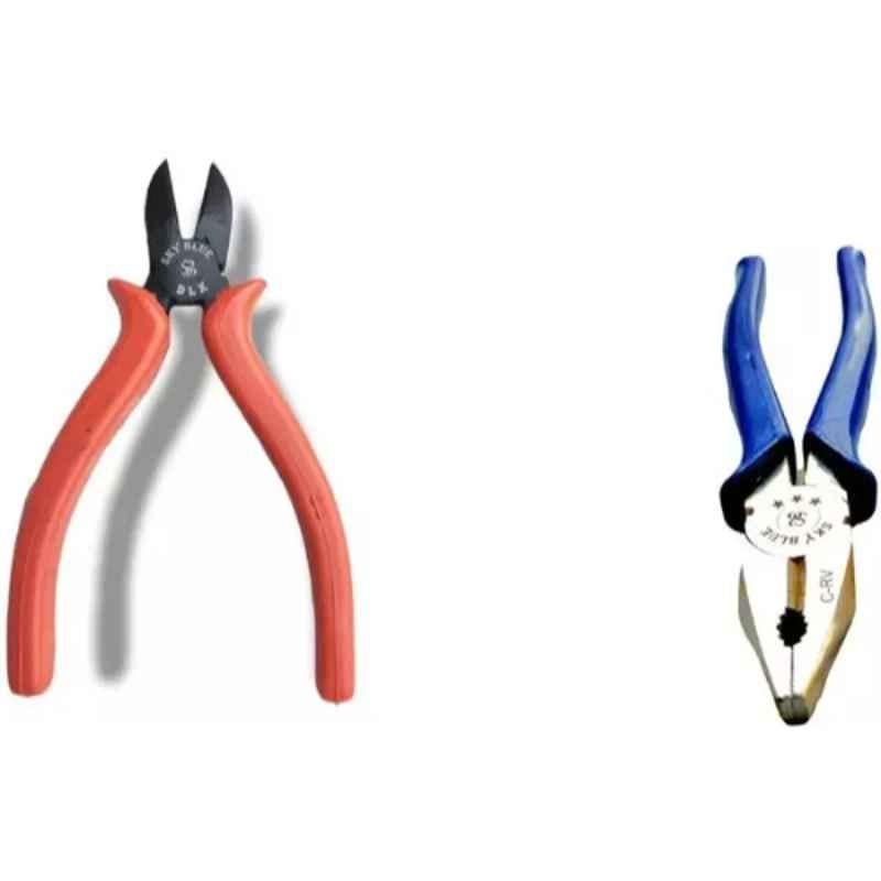 Sky Blue 2 Pcs 7.8 inch Lineman Plier Combo, SBE_PLIER_COMBO_MOD_00587