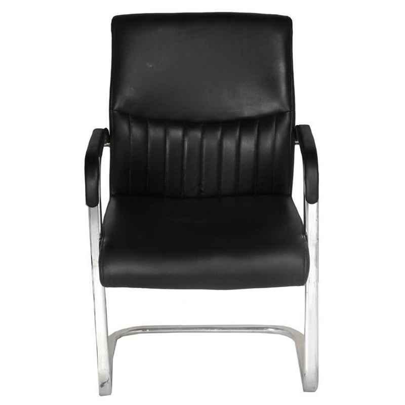 High Living Vesta Leatherette Medium Back Black Office Chair (Pack of 2)