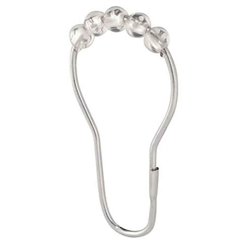 iDesign Metal Silver Shower Curtain Hooks, 76770EU (Pack of 12)