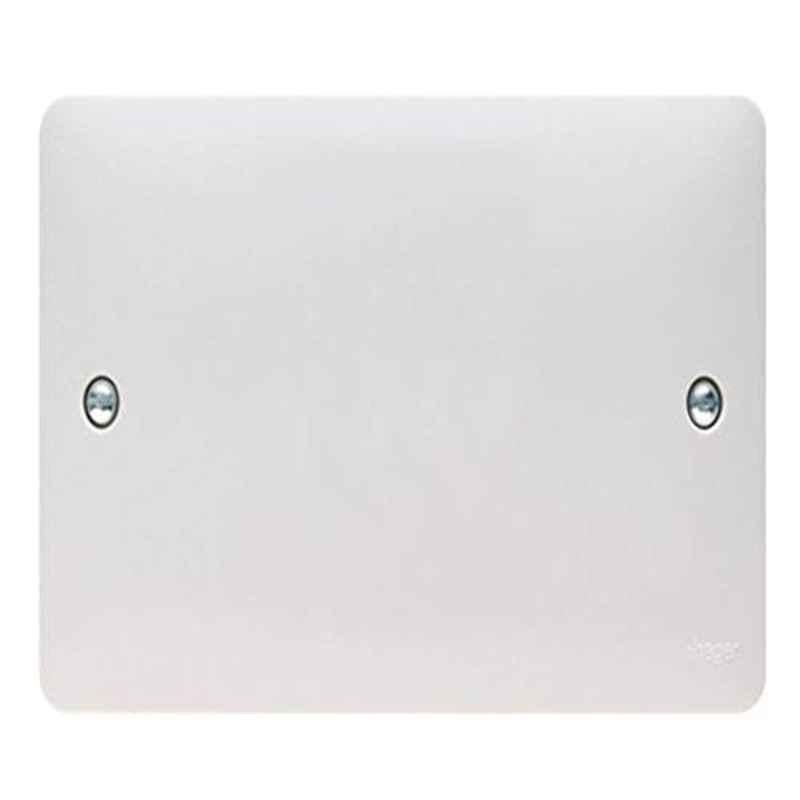 Hager 30mm Duroplastic White Twin Blank Plate, WMP2