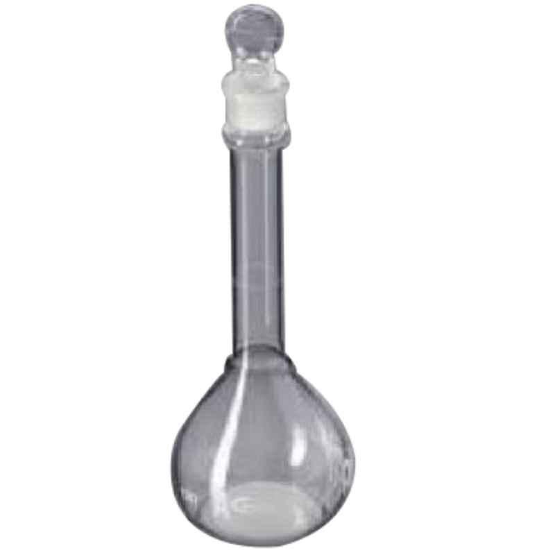 Glassco 2ml Clear Volumetric Flask with Penny Head Glass Stopper, 130.524.00B (Pack of 2)