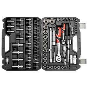 Yato 94 Pcs 1/4 inch & 1/2 inch Drive CrV 6140, CrV 6150 & CrV 50BV30 Tool Kit, YT-12681