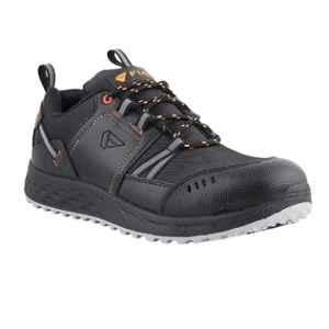 Buy Fuel Falcon-01 Grain Leather Steel Toe Black Safety Shoes with