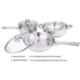 iLife 5 Pcs Deluxe Stainless Steel Chrome Finish Induction Base Casserole Cookware Set with Lid