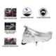 Riderscart Polyester Silver Waterproof Two Wheeler Body Cover with Storage Bag for TVS Phoenix