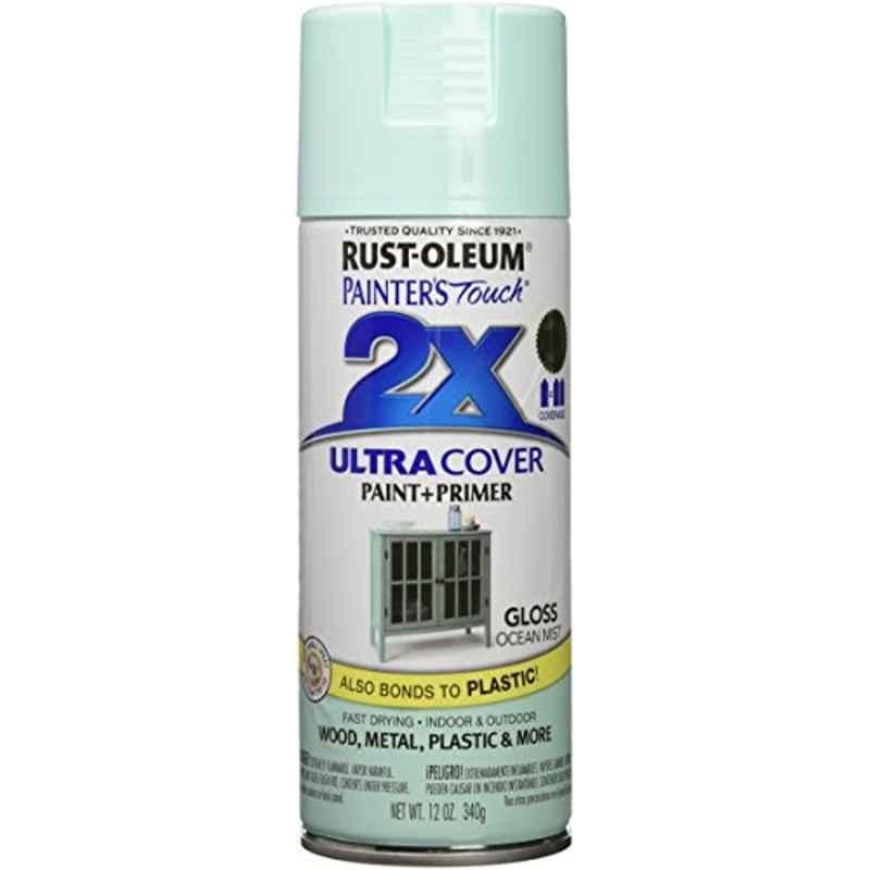 Rust-Oleum Painters Touch 12oz Ocean Mist 283190 2X Ultra Cover Glossy Spray Paint