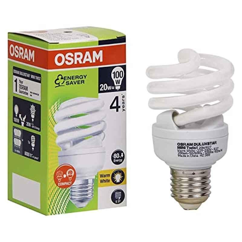 Osram 20W E27 Warm White Spiral CFL Bulb