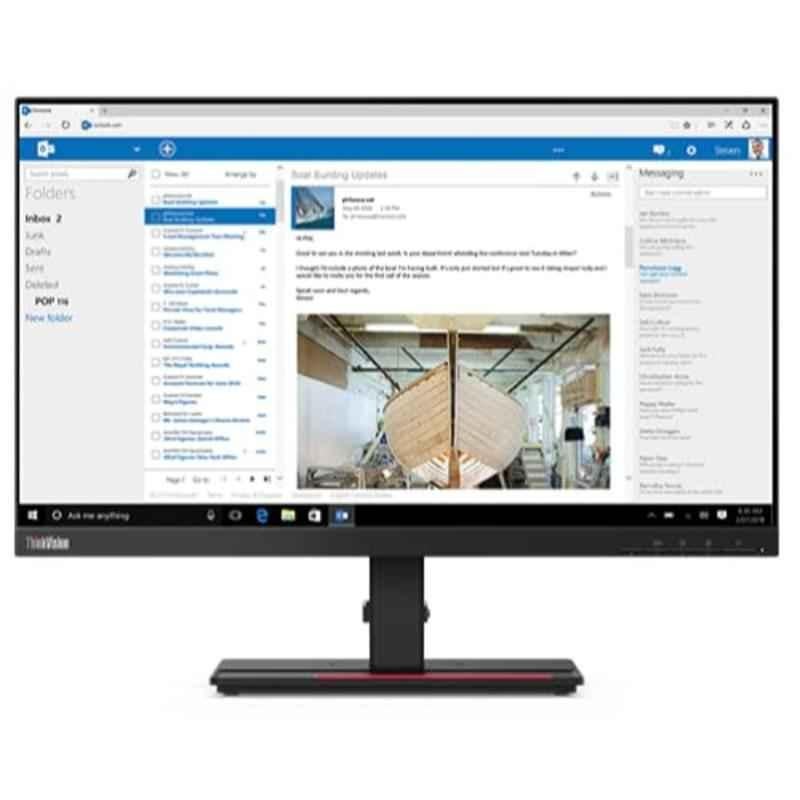 Lenovo ThinkVision P24H-2L 23.8 inch QHD IPS Panel Raven Black Monitor