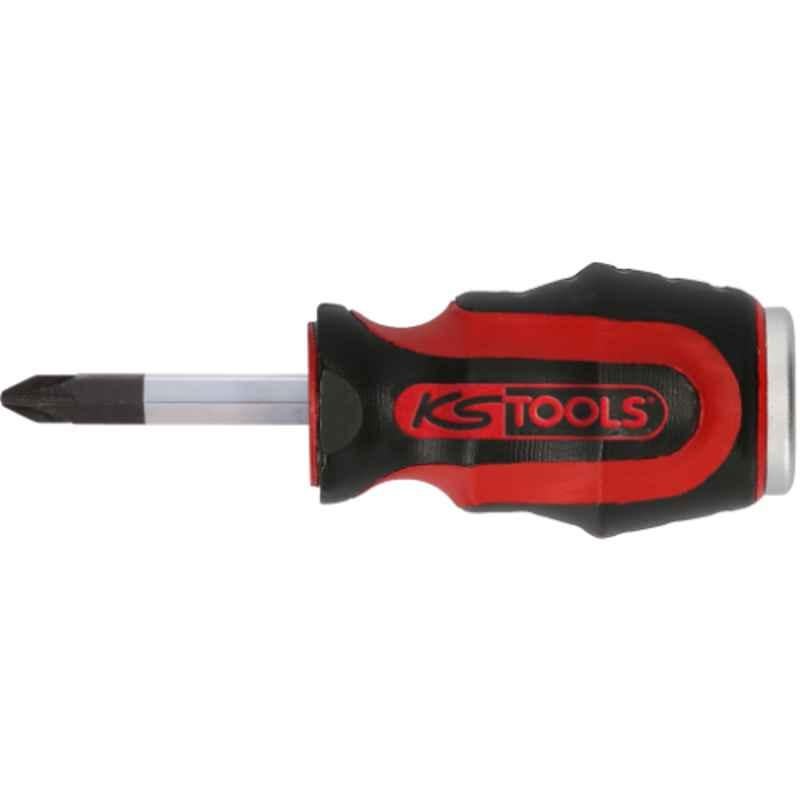 KS Tools Ergotorque Max PH2 CrV Stubby Hammer Cap Screwdriver for Phillips Screws PH, 151.1107