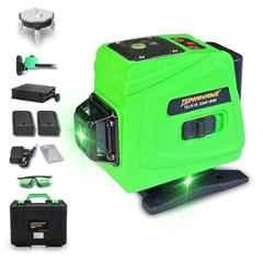 Tomahawk 25m 12 Lines 4D Green Vertical & Horizontal Cross Self-Leveling Line Laser Machine with Two 360 deg, TLL12-N