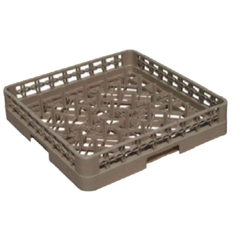 Baiyun 50x50x10cm Brown 25-Compartment Plate & Tray Rack, AF11013
