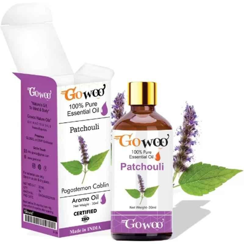GoWoo 30ml Patchouli Oil for Reduce Acne, Stress & Stomach Pain, GoWoo-P-92