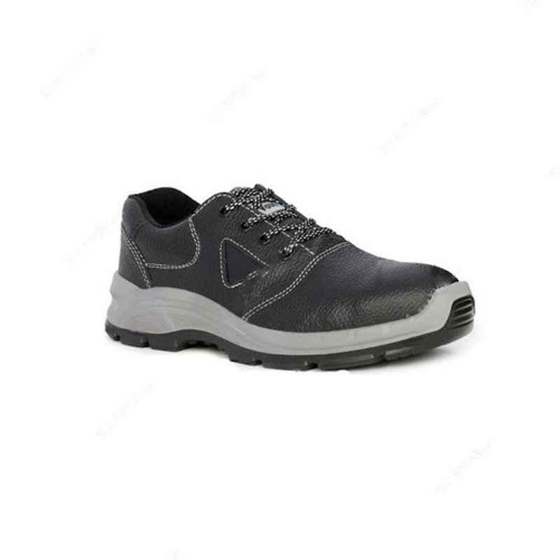 Vaultex PEN Genuine Leather Black Steel Toe Low Ankle Safety Shoes, Size: 46