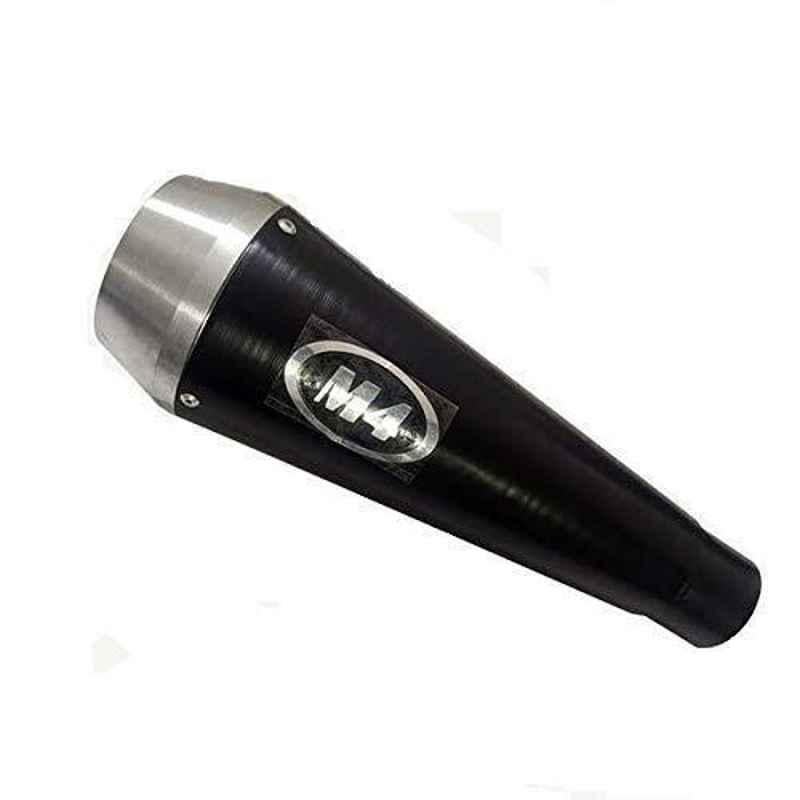 RA Accessories Black M4 Silencer Exhaust for Ducati Hypermotard 1100