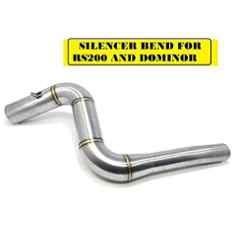 AOW Stainless Steel Exhaust Middle Muffler Bend Pipe for Bajaj Dominar 400 Bend Pipe T-14 (Pack of 1)