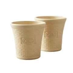 OEM 12 inch Plastic Beige Round Planter, FP-12-BE-P2 (Pack of 2)