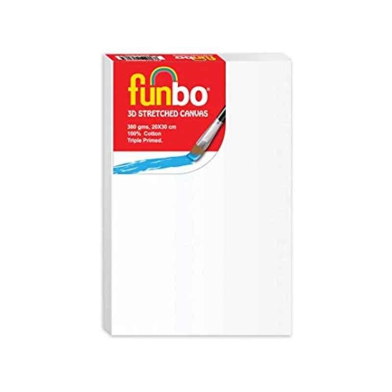 Funbo 20x30cm 380 GSM Stretched 3D Canvas Board