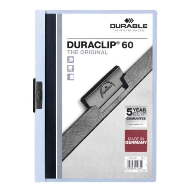 Durable Duraclip 60 A4 Light Blue Clip Folder, 2209-06