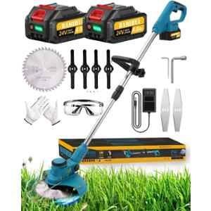 Redbuild 450W 18000rpm 3-in-1 Cordless Electric Grass Trimmer with 24V Battery Operated