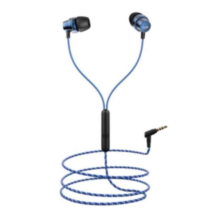 boAt Bassheads 182 Blue Wired Headset with Mic