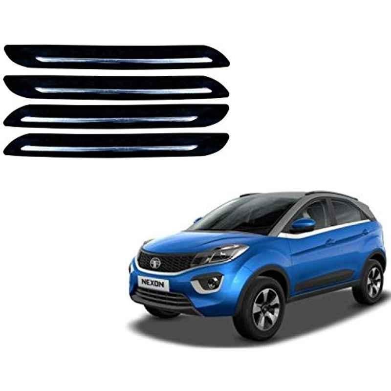 Kozdiko 4 Pcs Single Chrome Bumper Protector Set for Tata Nexon