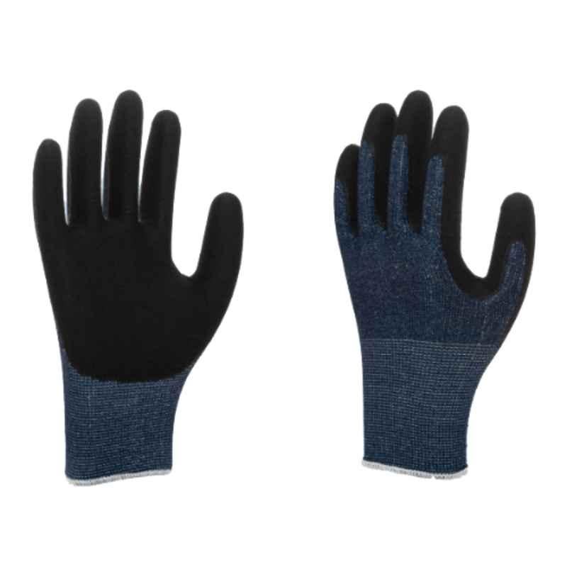 Udyogi Xtralite Prime Ultra HC Nitrile Rubber Blue & Black Safety Gloves, Size: 10 inch