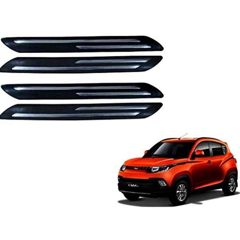 Kozdiko 4 Pcs Double Chrome Bumper Protector Black Set for Mahindra KUV 100 KUV100