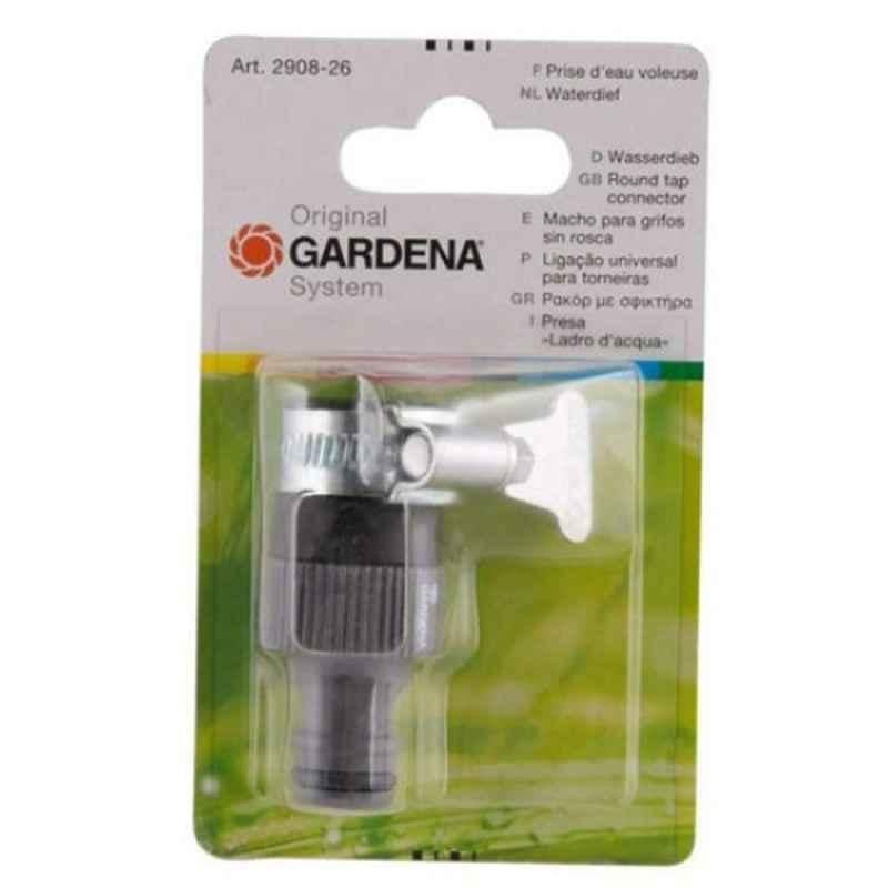 Gardena Grey Round Tap Connector, 125340AC