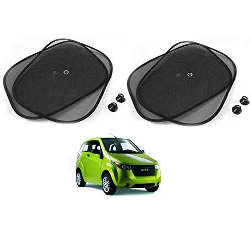 Kozdiko 4 Pcs Black Chipokoo Car Window Sunshade Curtain Set for Mahindra Reva, koz_79223