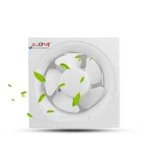 Zoom 200mm Plastic White Ventilation Fan with Dust Protection Shutters