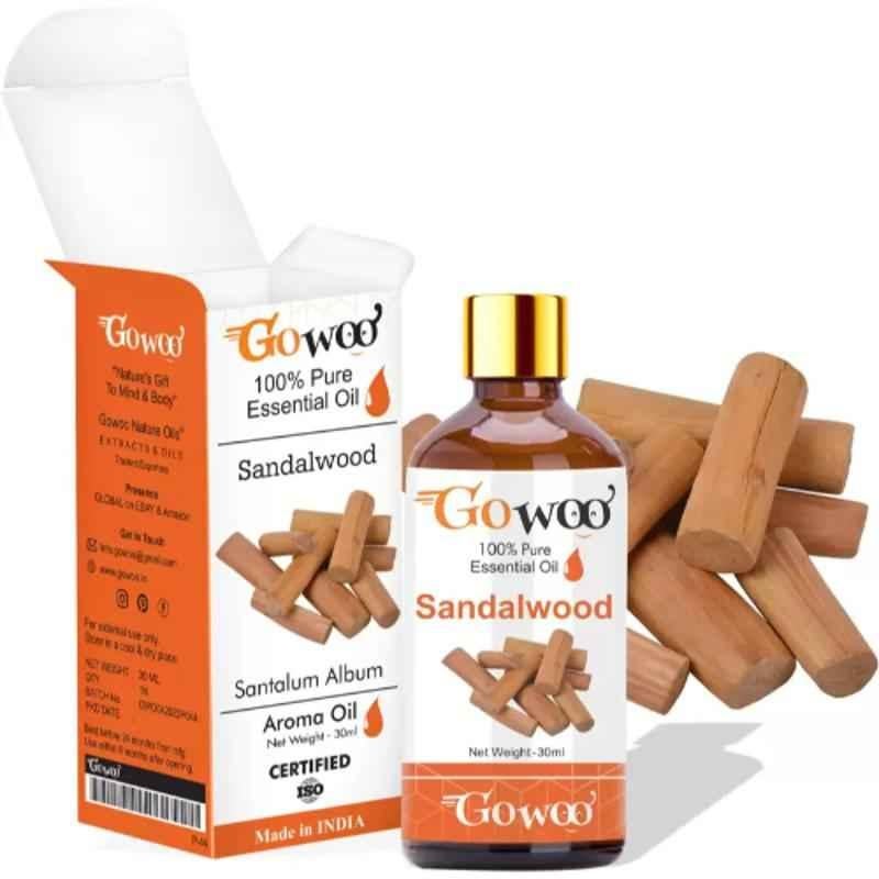 GoWoo Therapeutic Grade Sandalwood Oil for Skin, Aromatherapy & Face, GoWoo-P-97