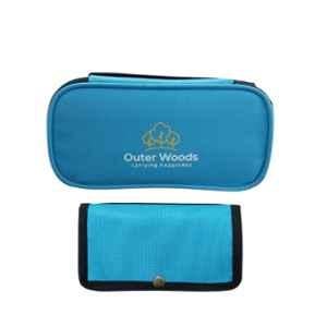 Outer Woods OW-12 8x4x2 inch Sky Blue Insulin Cooling Travel Bag with Inner Pouch & 2 Ice Gel Packs for Diabetics