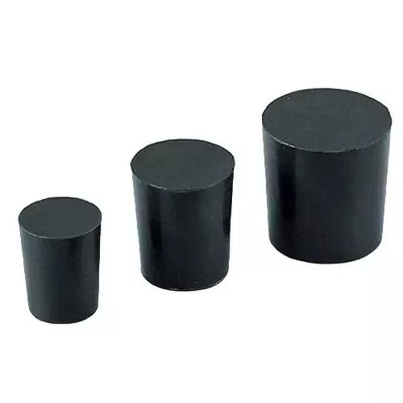 Lab Plus Black Rubber Plug, LP-7386