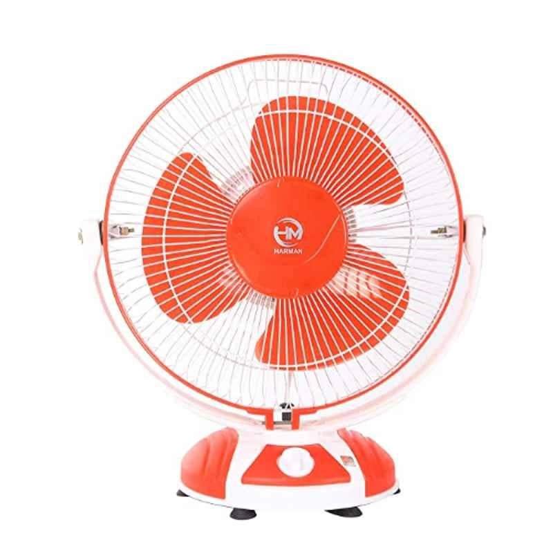 HM 70W 12 inch 2800rpm Red 3 Blade Table Fan, Sweep: 300 mm