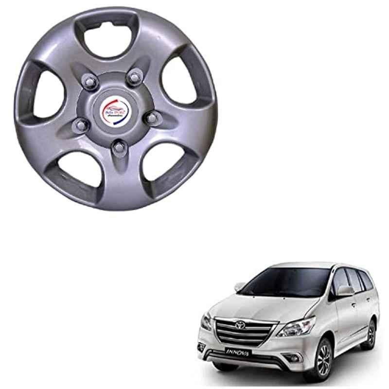 Auto Pearl 4 Pcs 15 inch ABS Silver SC40 Hubcap Wheel Cover Set with Retention Ring for Toyota Innova 2012 2013