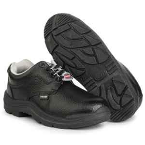 Liberty Freedom VIJYATA-1A Leather Steel Toe Black Work Safety Shoes, LIB-V-1A, Size: 6